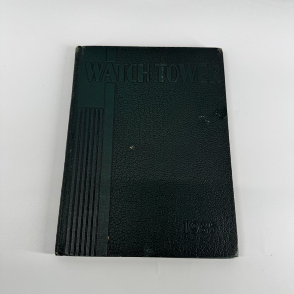 1935 Rock Island HIGH SCHOOL Rock Island ILโ Illinois Yearbook Watchtower Signed